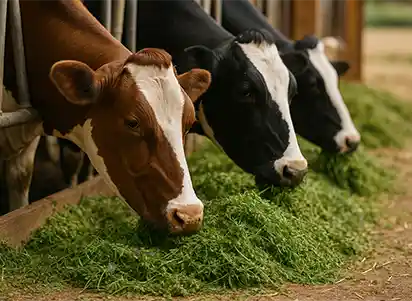 Foin de luzerne pour les vaches